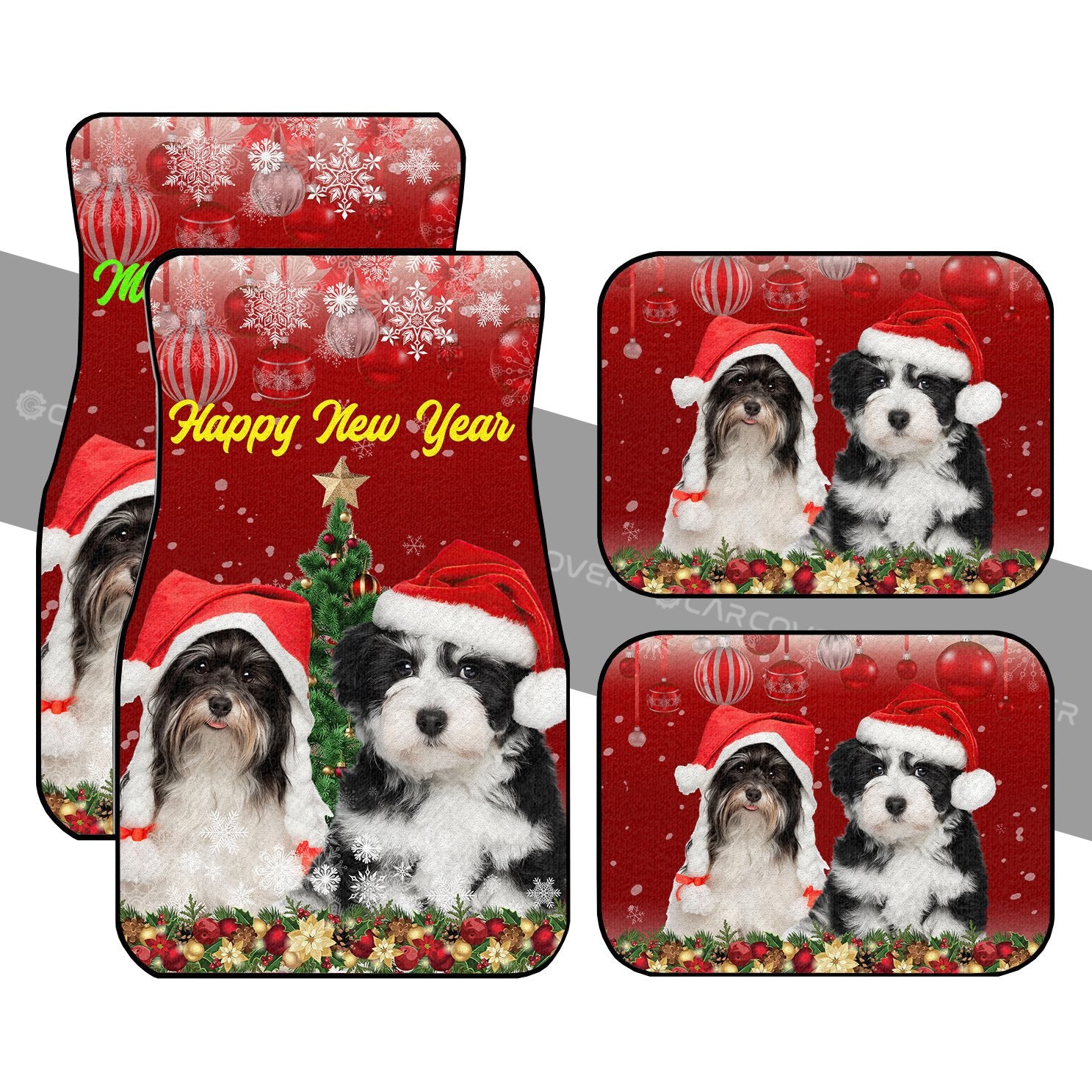 Shih Tzu Christmas Car Floor Mats Custom Car Accessories Gifts For Dog Lovers Shih Tzu Christmas Car Floor Mats Custom Car Accessories Gifts For Dog Lovers