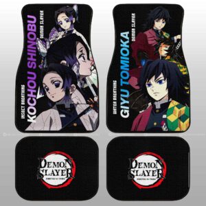 Shinobu And Giyuu Car Floor Mats Custom Demon Slayer Anime Gifts Idea For Fans