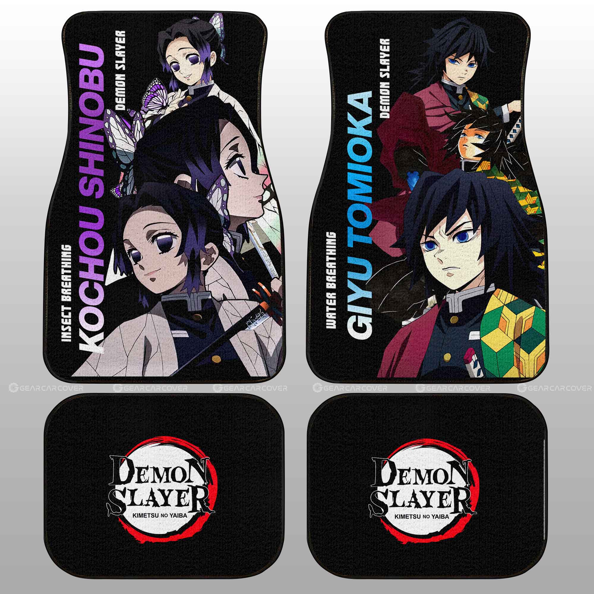 Shinobu And Giyuu Car Floor Mats Custom Demon Slayer Anime Gifts Idea For Fans Shinobu And Giyuu Car Floor Mats Custom Demon Slayer Anime Gifts Idea For Fans