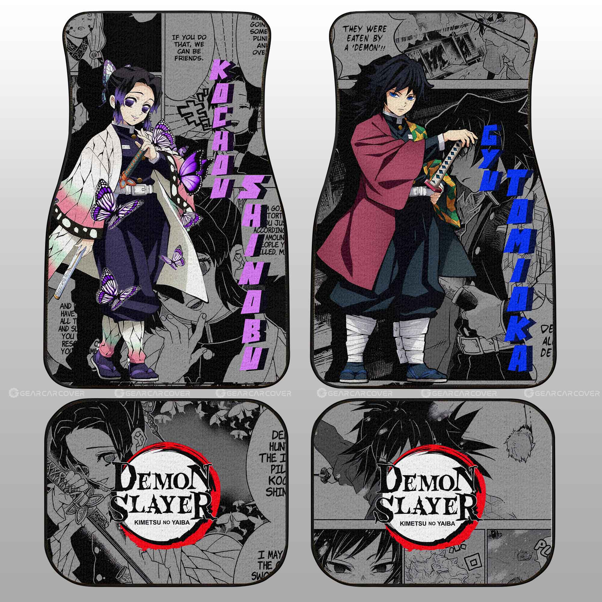 Shinobu And Giyuu Car Floor Mats Custom Demon Slayer Anime Mix Manga Gifts For Fans Shinobu And Giyuu Car Floor Mats Custom Demon Slayer Anime Mix Manga Gifts For Fans