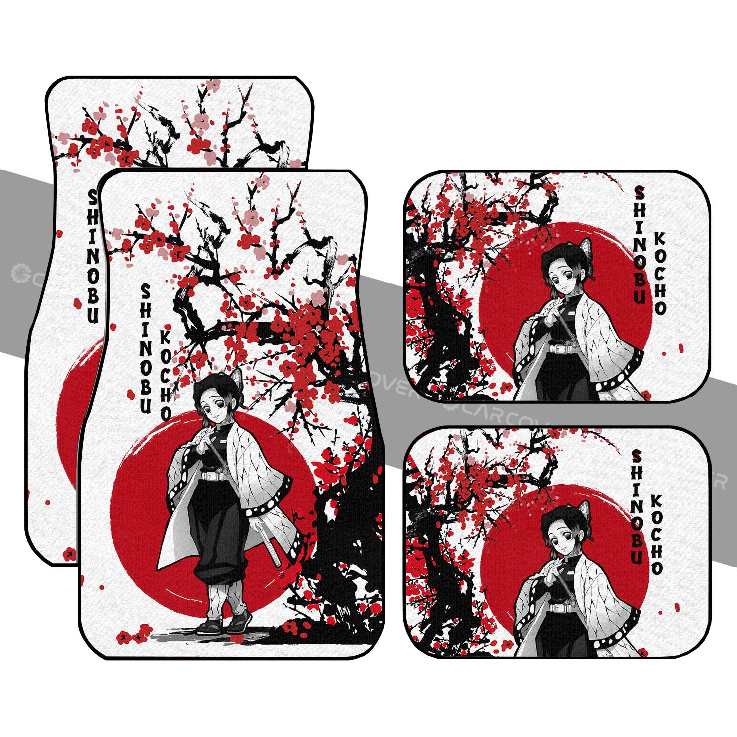 Shinobu Car Floor Mats Custom Japan Style Demon Slayer Anime Car Accessories Shinobu Car Floor Mats Custom Japan Style Demon Slayer Anime Car Accessories