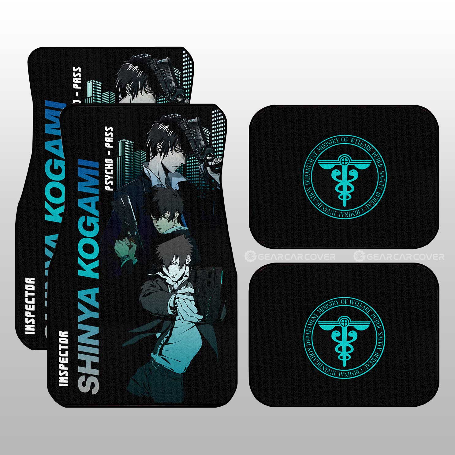 Shinya Kogami Car Floor Mats Custom Psycho-Pass Anime Car Accessories Shinya Kogami Car Floor Mats Custom Psycho-Pass Anime Car Accessories