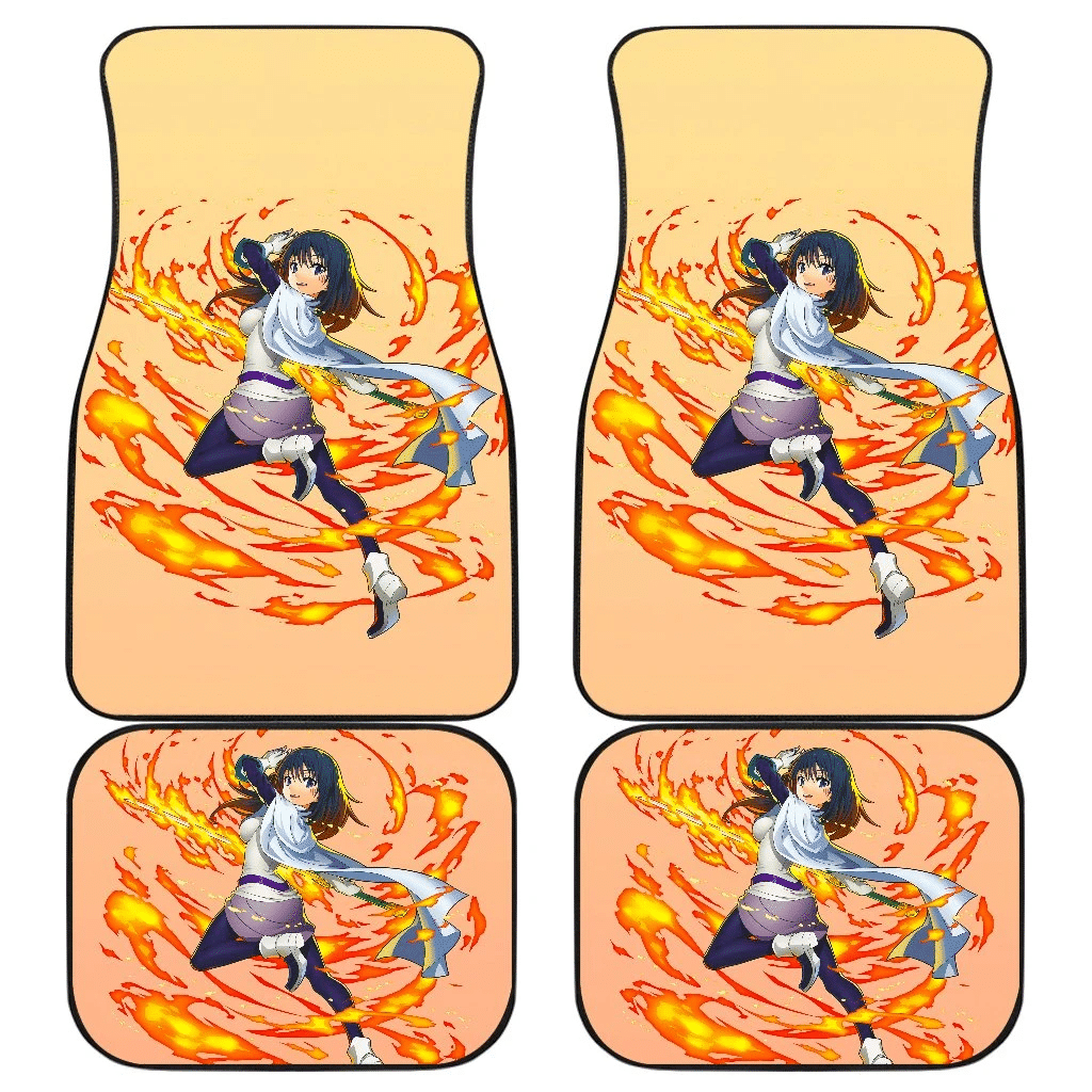 Shizue Izawa Fire Tensei Shitara Slime Datta Ken Anime Orange Car Floor Mats UBC022608 Shizue Izawa Fire Tensei Shitara Slime Datta Ken Anime Orange Car Floor Mats UBC022608