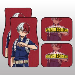 Shoto Todoroki Car Floor Mats Custom My Hero Academia Anime Gifts For Fans