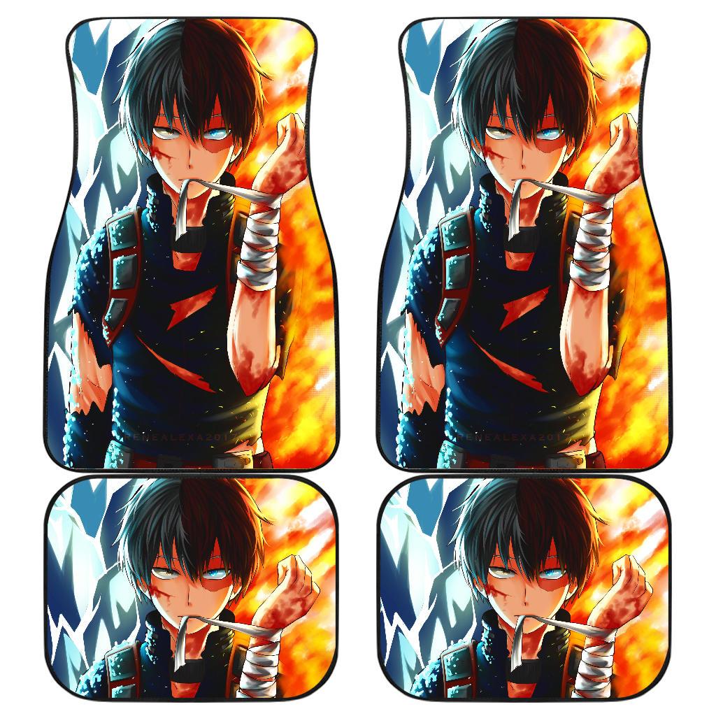 Shouto Todoroki Front And Back Car Mats Shouto Todoroki Front And Back Car Mats