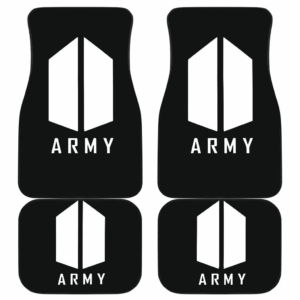 Simple Logo Black & White Army BTS Car Floor Mats 191017