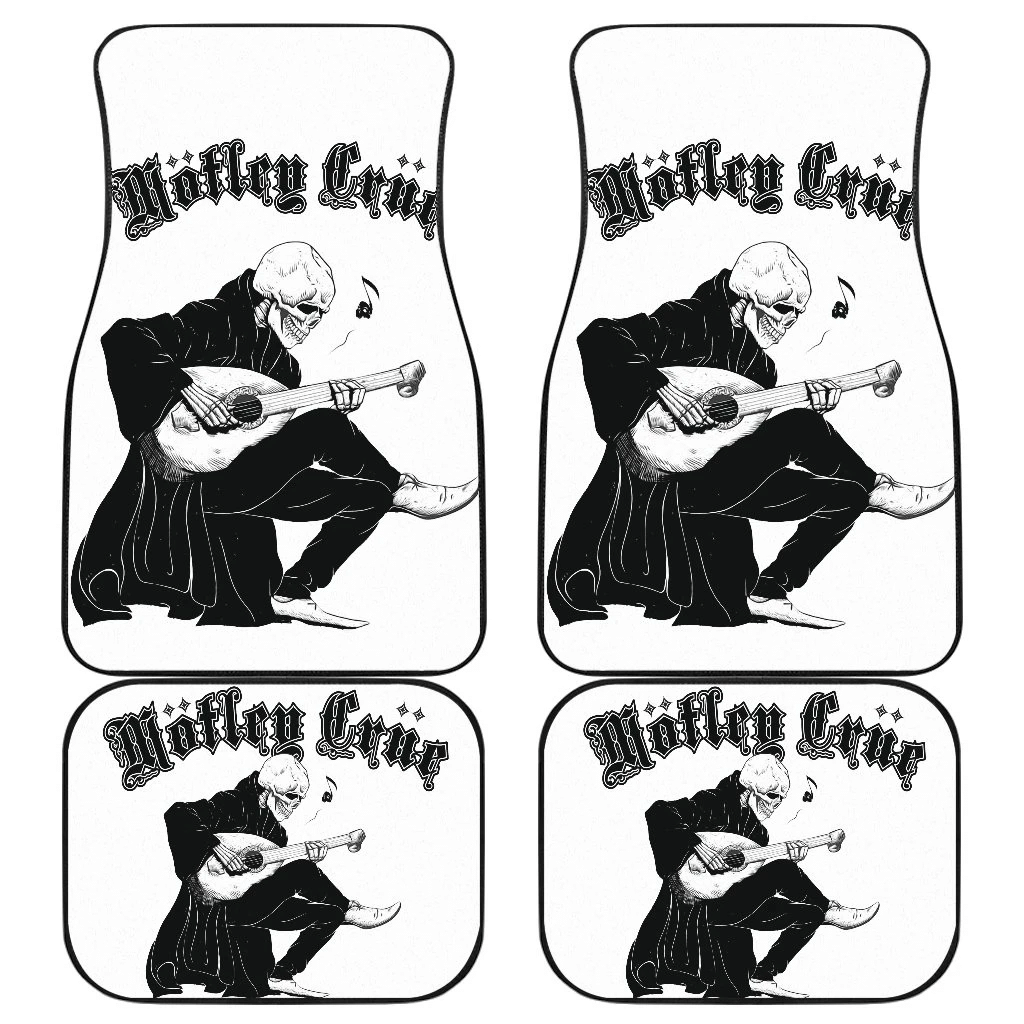 Skeleton Motley Crue White Car Floor Mats UBC032608 Skeleton Motley Crue White Car Floor Mats UBC032608
