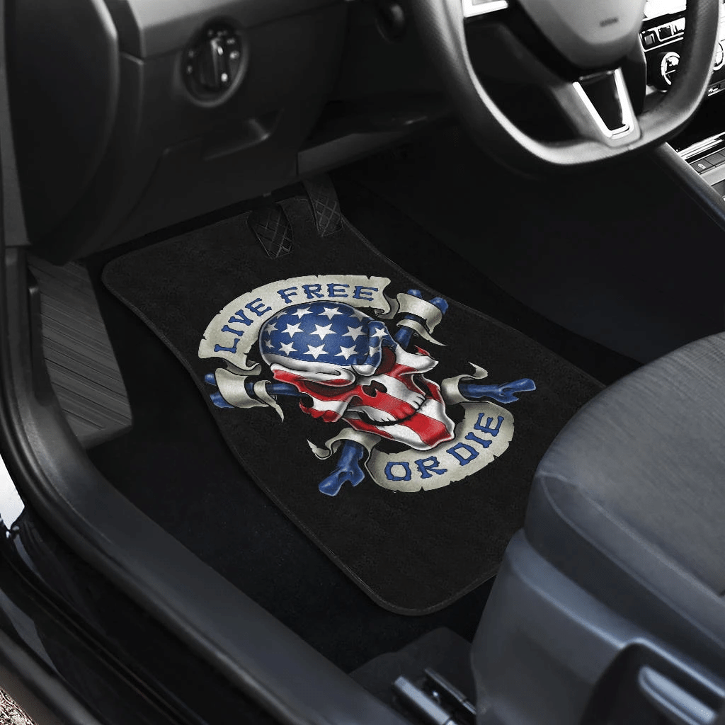 Skull-American-Live-Free-or-Die-Car-Floor-Mats-H042220-2