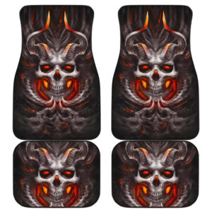 Skull Fire Car Floor Mats Amazing Gift Ideas T300720