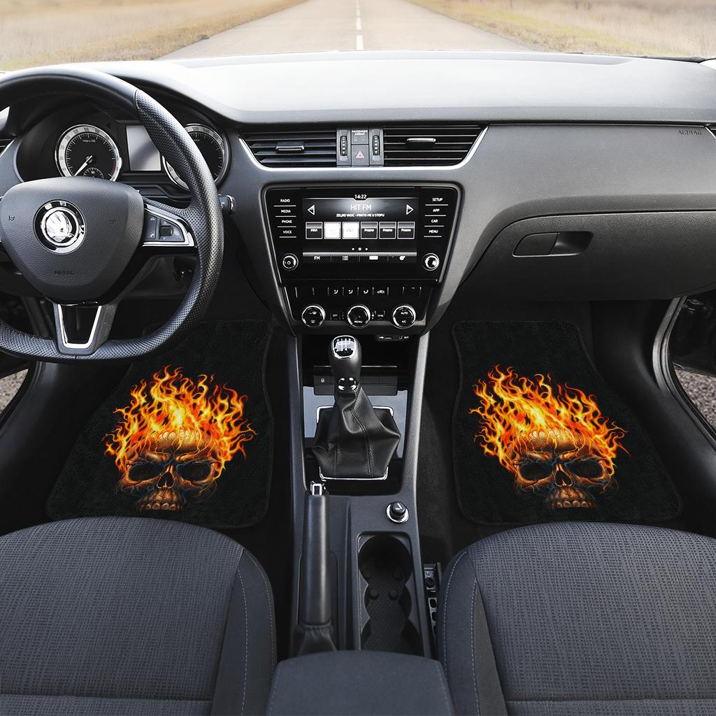 Skull-Fire-Front-And-Back-Car-Mats-2