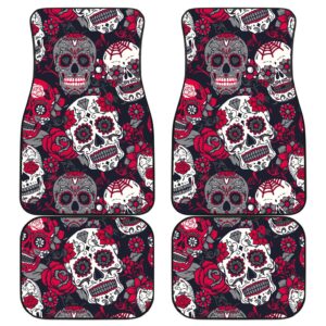 Skull Front And Back Car Mats