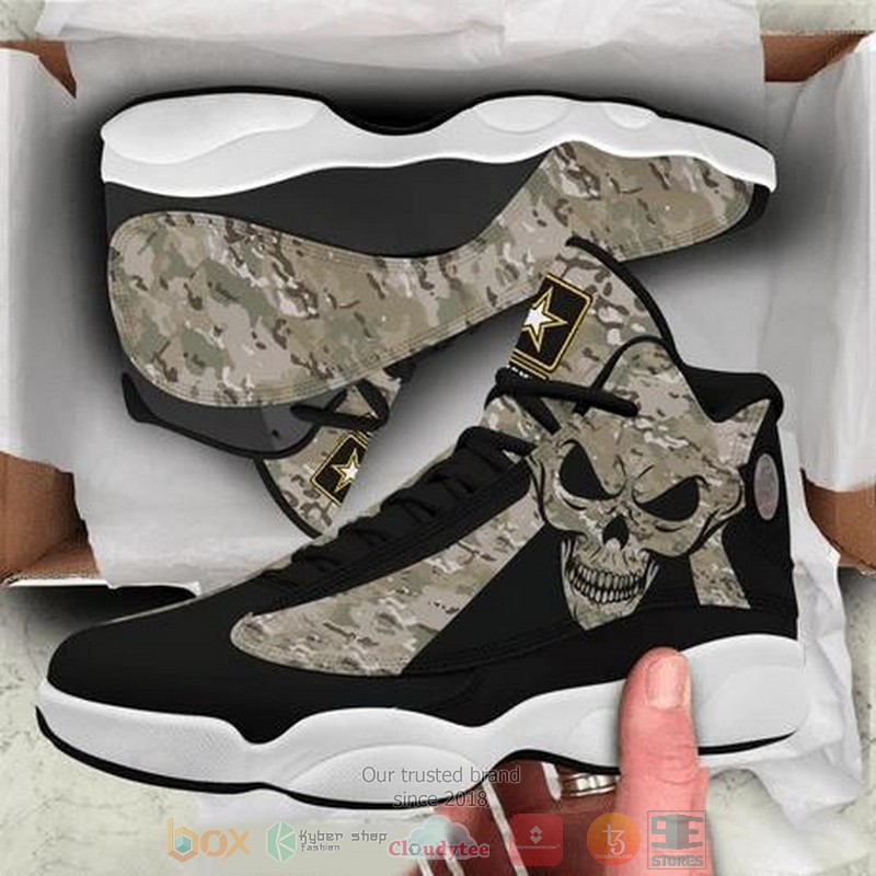 Skull Military Gifts Us Army Green Camo Air Jordan 13 Shoes Skull Military Gifts Us Army Green Camo Air Jordan 13 Shoes