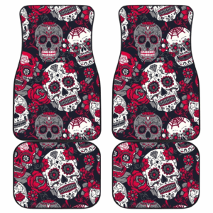 Skull Pattern Colorful Car Floor Mats 191031