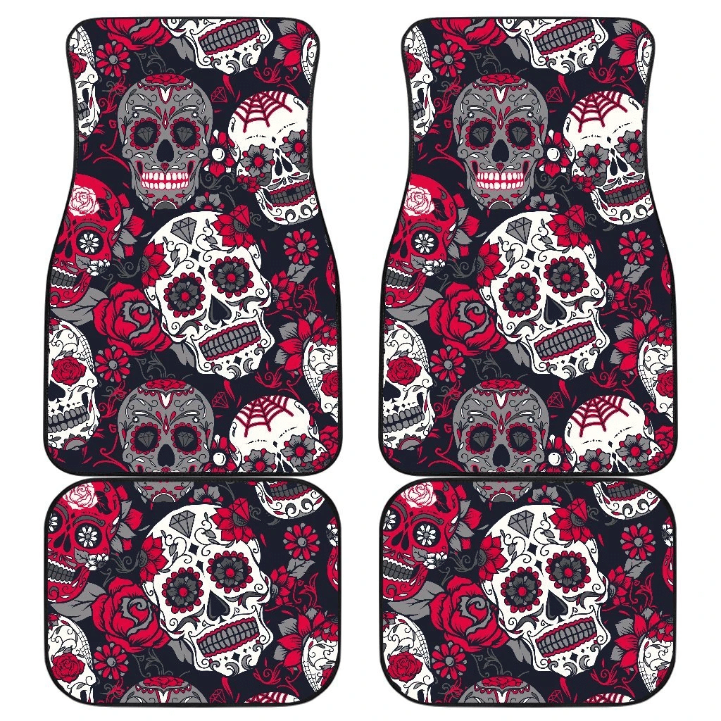 Skull Pattern Colorful Car Floor Mats 191031 Skull Pattern Colorful Car Floor Mats 191031
