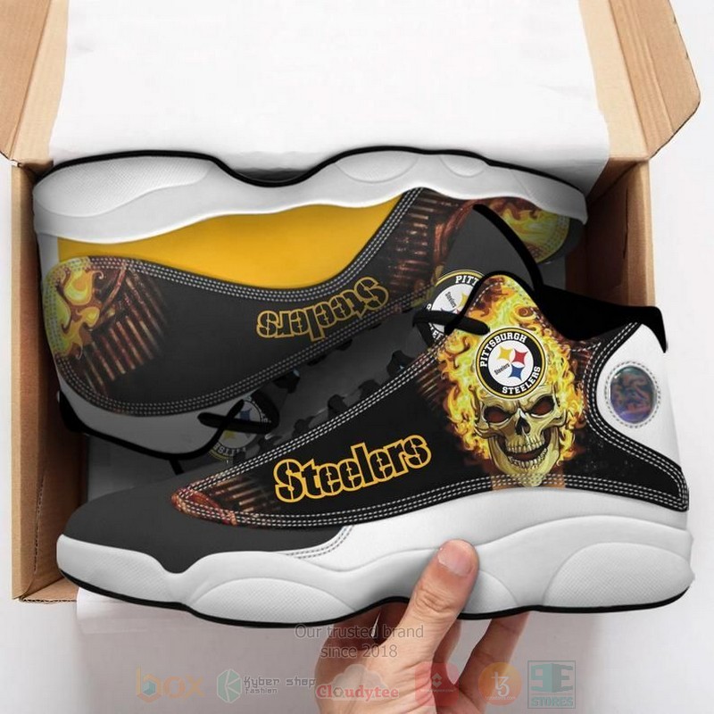 Skull Pittsburgh Steelers Football Nfl Air Jordan 13 Shoes Skull Pittsburgh Steelers Football Nfl Air Jordan 13 Shoes