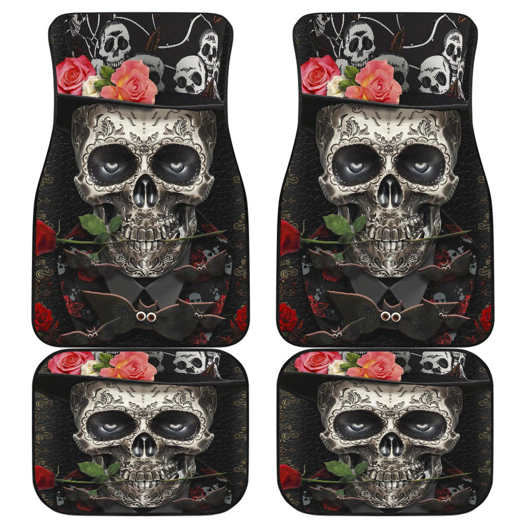 Skull Rose Art Car Floor Mats Amazing Gift Ideas H050320 Skull Rose Art Car Floor Mats Amazing Gift Ideas H050320