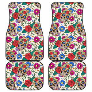 Skull Rose Love Car Floor Mats Amazing Gift Ideas T300720
