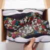 Skull Tattoo Pattern Roses All Over Printed Air Jordan 13 Sneakers
