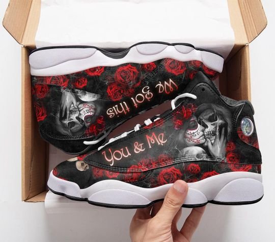 Skull You And Me We Got This All Over Printed Air Jordan 13 Sneakers Skull You And Me We Got This All Over Printed Air Jordan 13 Sneakers