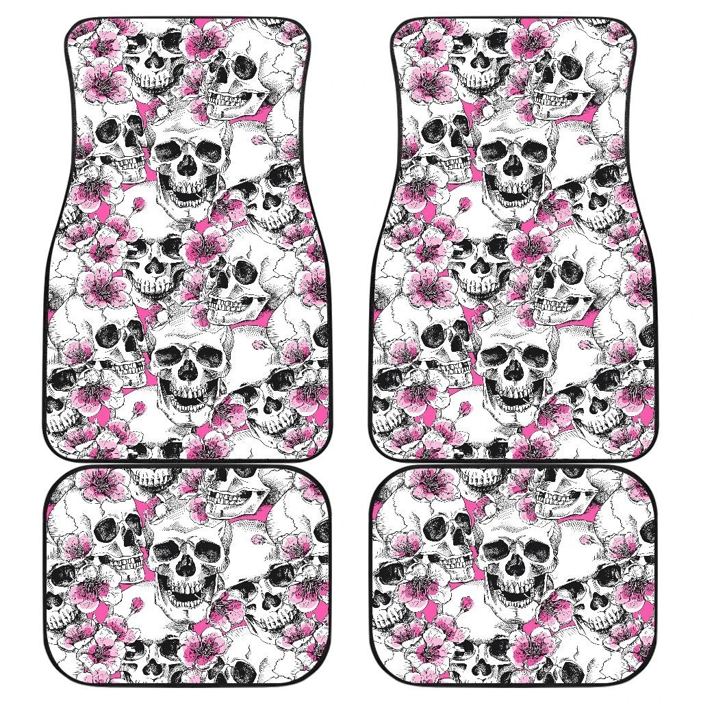 Skulls-Flowers-Art-Car-Floor-Mats-Amazing-Gift-Ideas-T140720-1