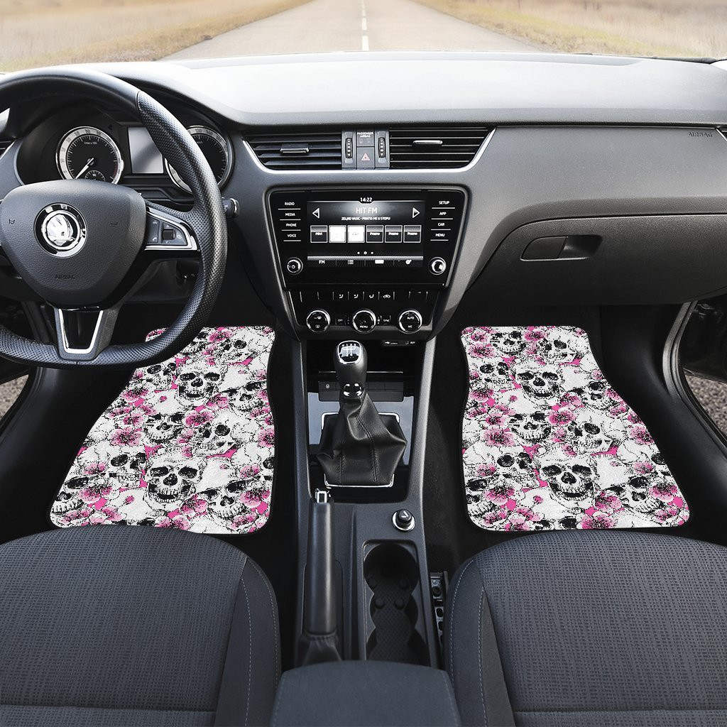 Skulls Flowers Art Car Floor Mats Amazing Gift Ideas T140720 Skulls Flowers Art Car Floor Mats Amazing Gift Ideas T140720