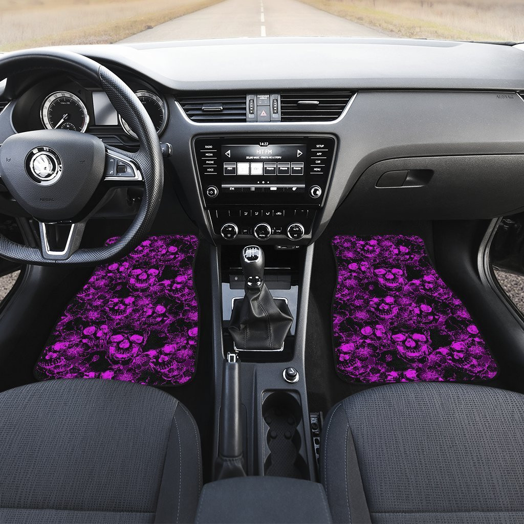 Skulls Purple Art Car Floor Mats Amazing Gift Ideas T140720 Skulls Purple Art Car Floor Mats Amazing Gift Ideas T140720