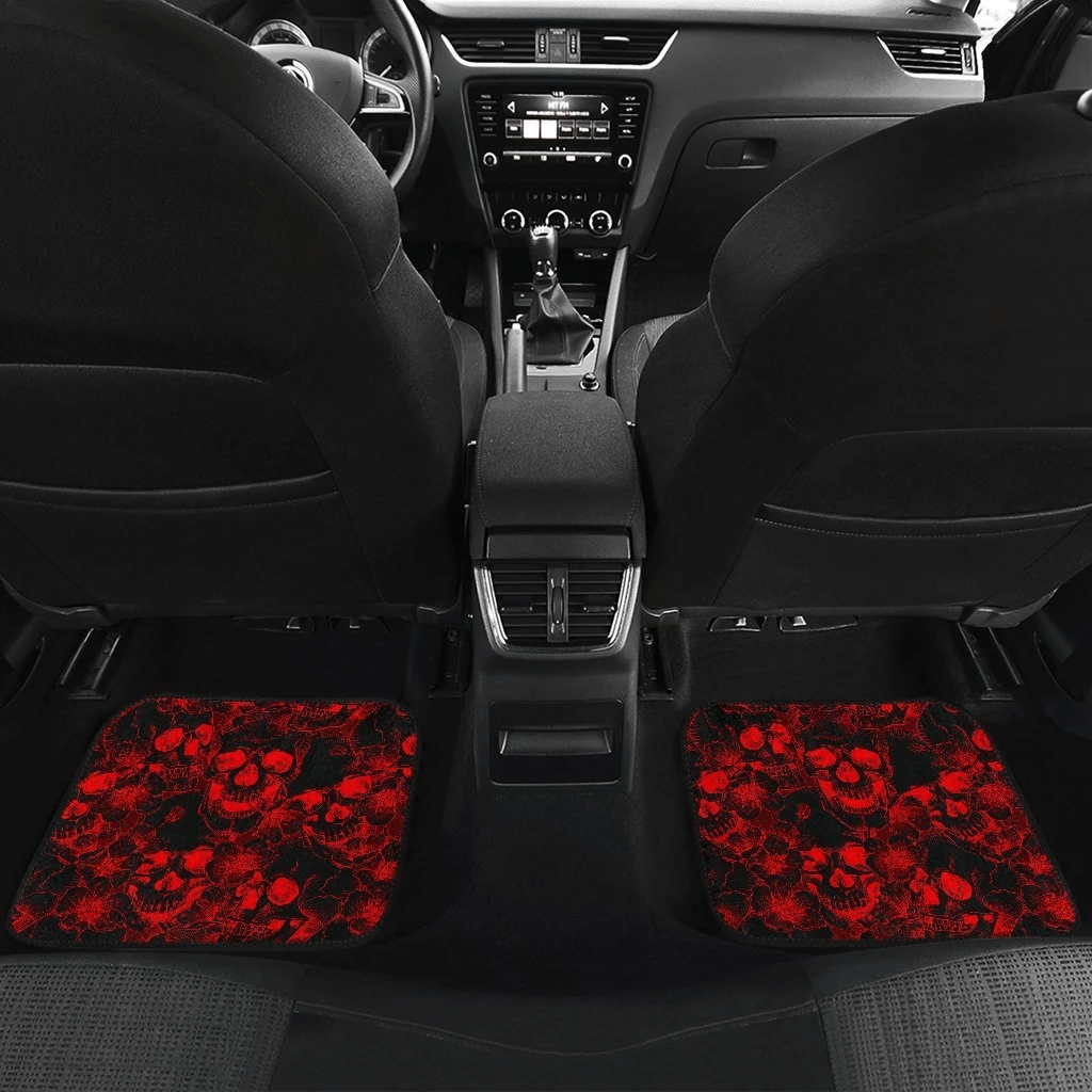 Skulls Red Art Car Floor Mats Amazing Gift Ideas T140720 Skulls Red Art Car Floor Mats Amazing Gift Ideas T140720