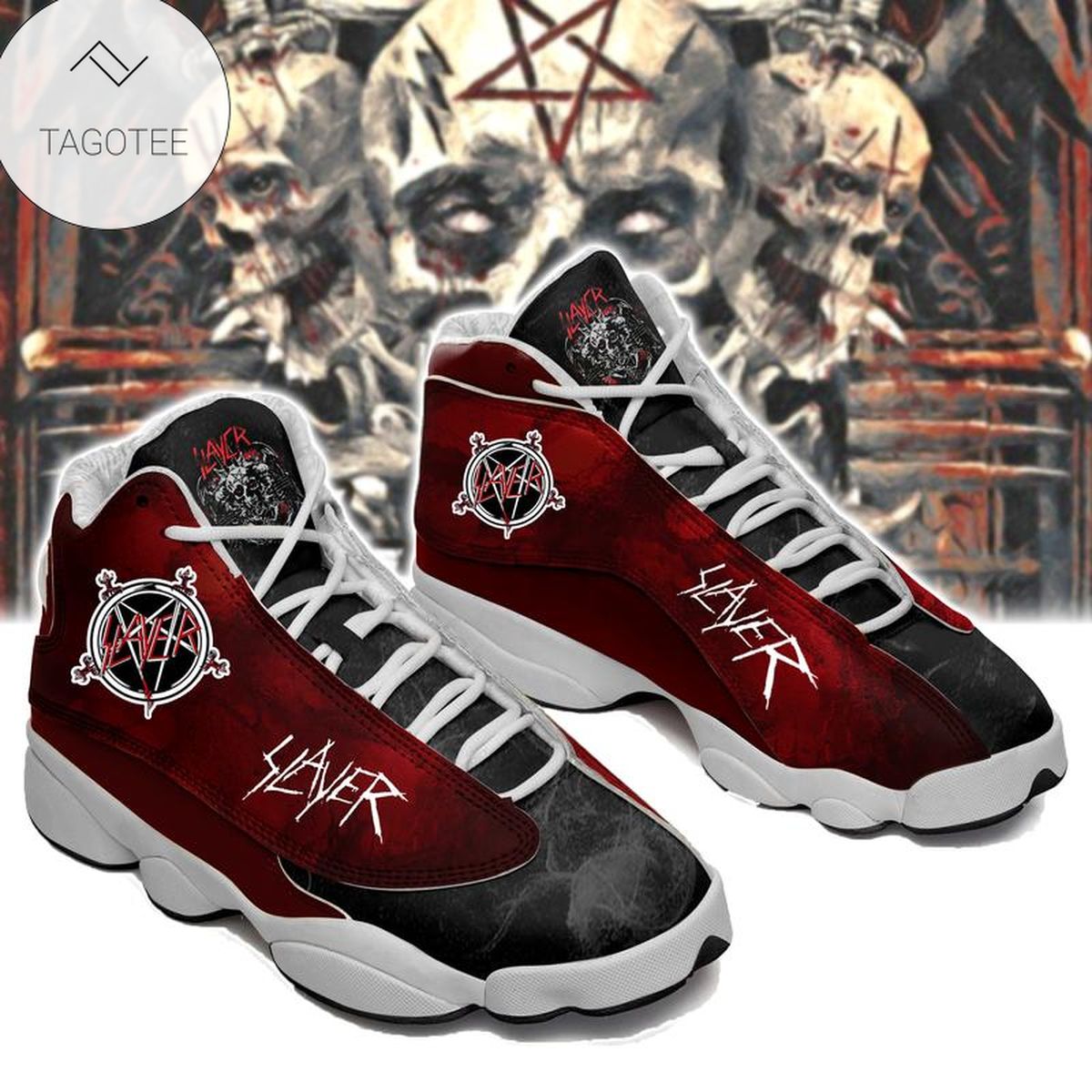 Slayer Rock Band Sneakers Air Jordan 13 Shoes Slayer Rock Band Sneakers Air Jordan 13 Shoes