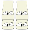 Snoopy Cartoon Yellow theme Car Floor Mats 191120