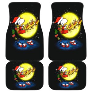 Snoopy Christmas Front And Back Car Mats