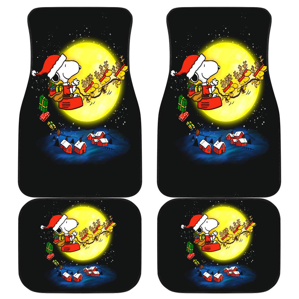 Snoopy Christmas Front And Back Car Mats Snoopy Christmas Front And Back Car Mats
