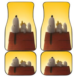 Snoopy Funny Front And Back Car Mats