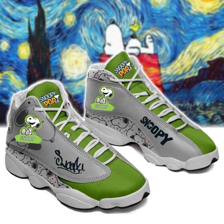 Snoopy-Green-Air-Jordan-13-Sneaker-2