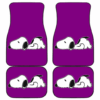 Snoopy Lazy in Purple theme Car Floor Mats 191120
