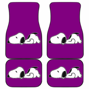 Snoopy Lazy in Purple theme Car Floor Mats 191120