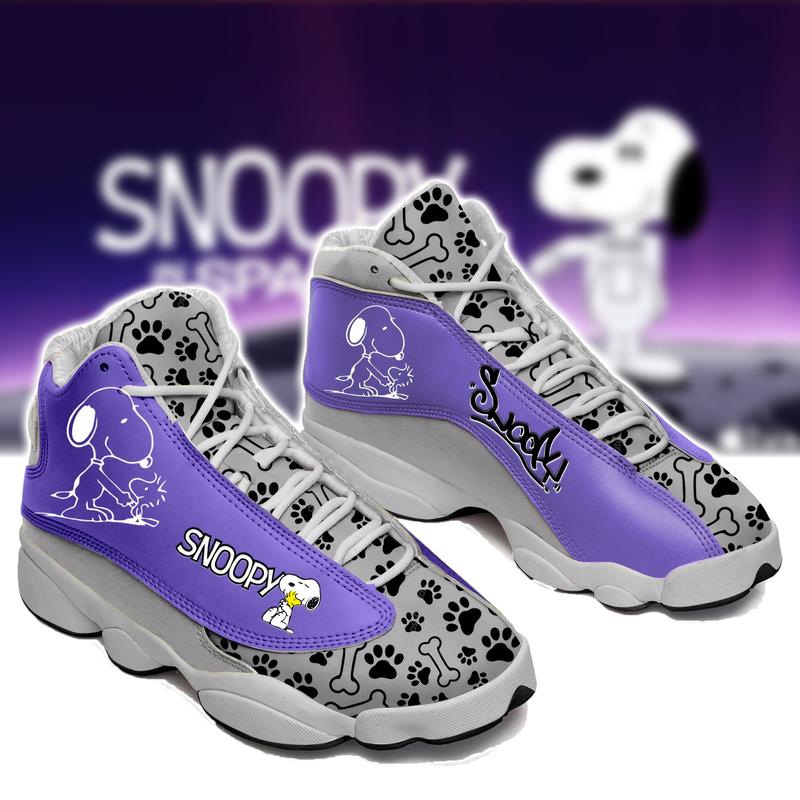 Snoopy Purple Air Jordan 13 Sneaker Snoopy Purple Air Jordan 13 Sneaker