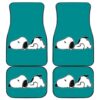 Snoopy Sleeping In Blue Theme Car Floor Mats