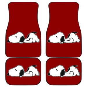 Snoopy Sleeping In Red Theme Car Floor Mats
