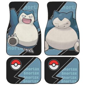 Snorlax Car Floor Mats Custom Anime Pokemon Car Interior Accessories