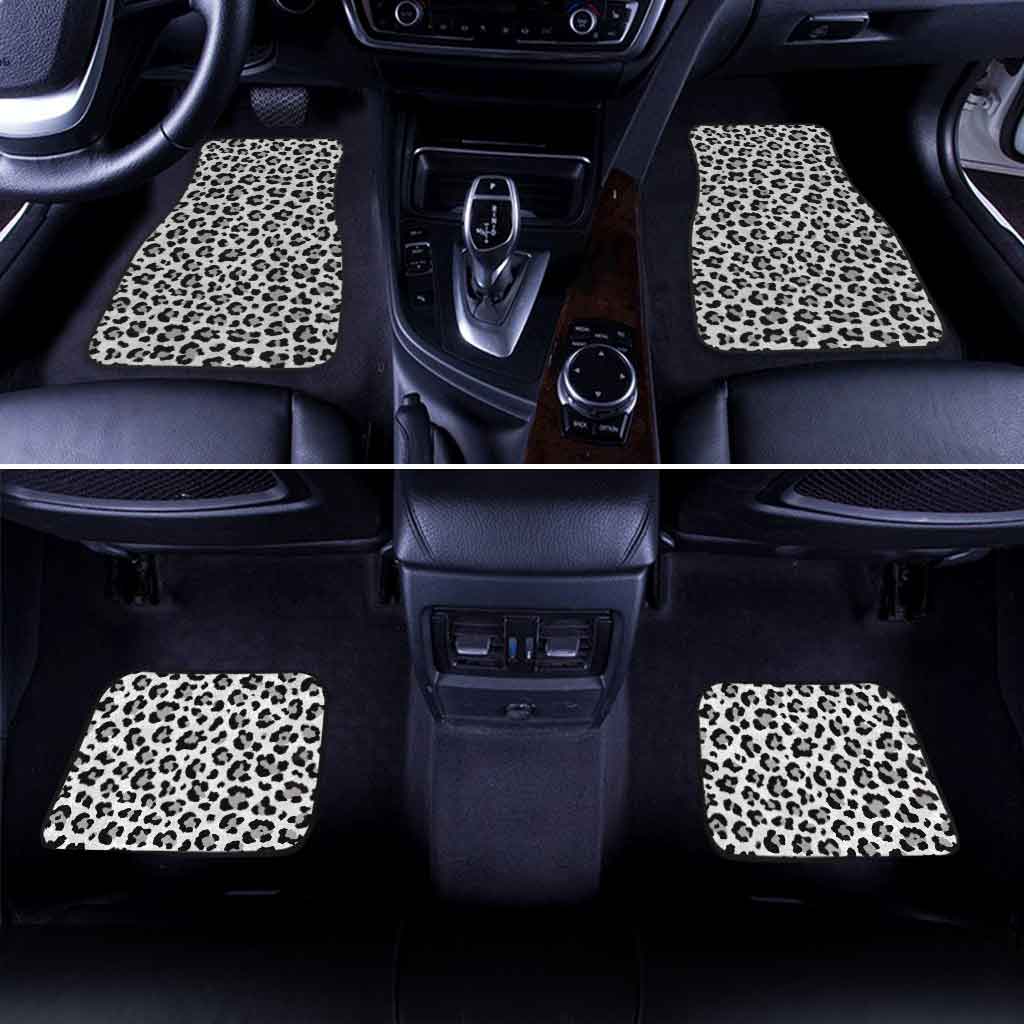 Snow Leopard Skin Car Floor Mats Custom Printed Car Accessories Snow Leopard Skin Car Floor Mats Custom Printed Car Accessories