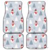 Snowman Christmas  Tree Snow Gray Background Front And Back Car Mats 045109 T1120
