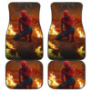 Spiderman Sadness in Fire Avengers Car Floor Mats 191031
