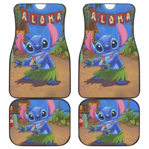 Stitch Dance Car Floor Mats Disney Cartoon Fan Gift H200307