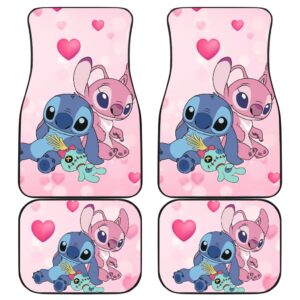 Stitch Love Disney Cartoon Car Floor Mats Funny Gift Ideas H0114