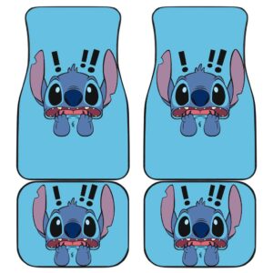 Stitch Scared Car Floor Mats Disney Cartoon Fan Gift H200307