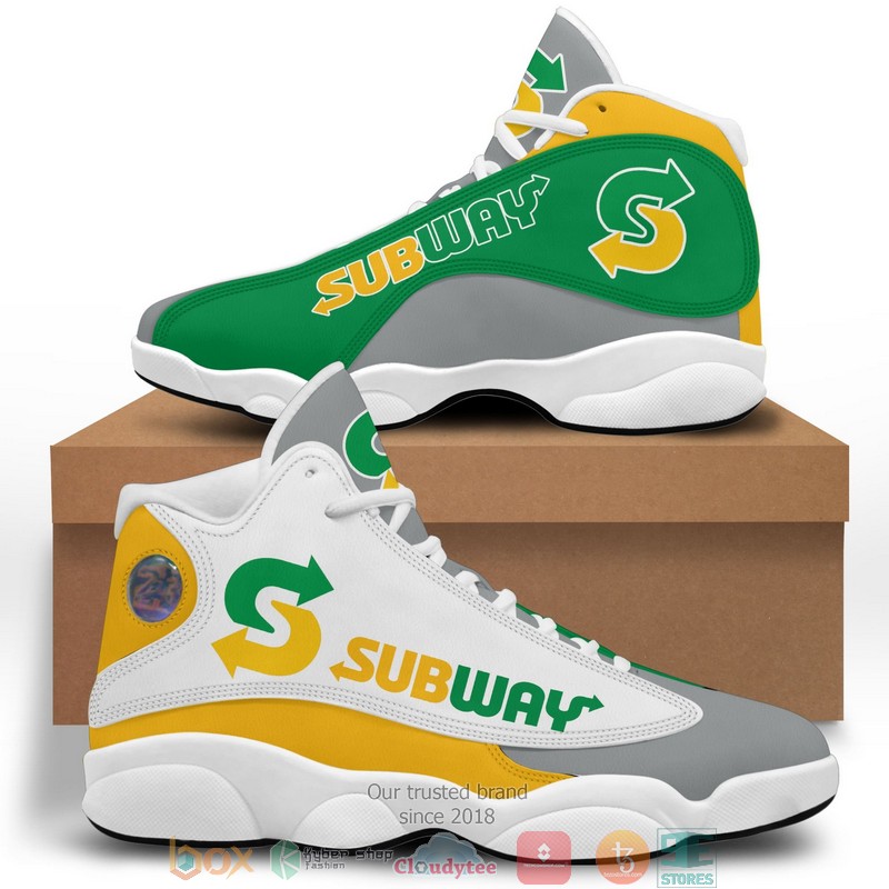 Subway Logo Bassic Air Jordan 13 Sneaker Shoes Subway Logo Bassic Air Jordan 13 Sneaker Shoes
