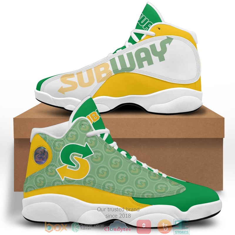 Subway Logo Pattern Air Jordan 13 Sneaker Shoes Subway Logo Pattern Air Jordan 13 Sneaker Shoes