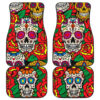 Sugar Skull Flower Car Floor Mats Amazing Gift Ideas T300720