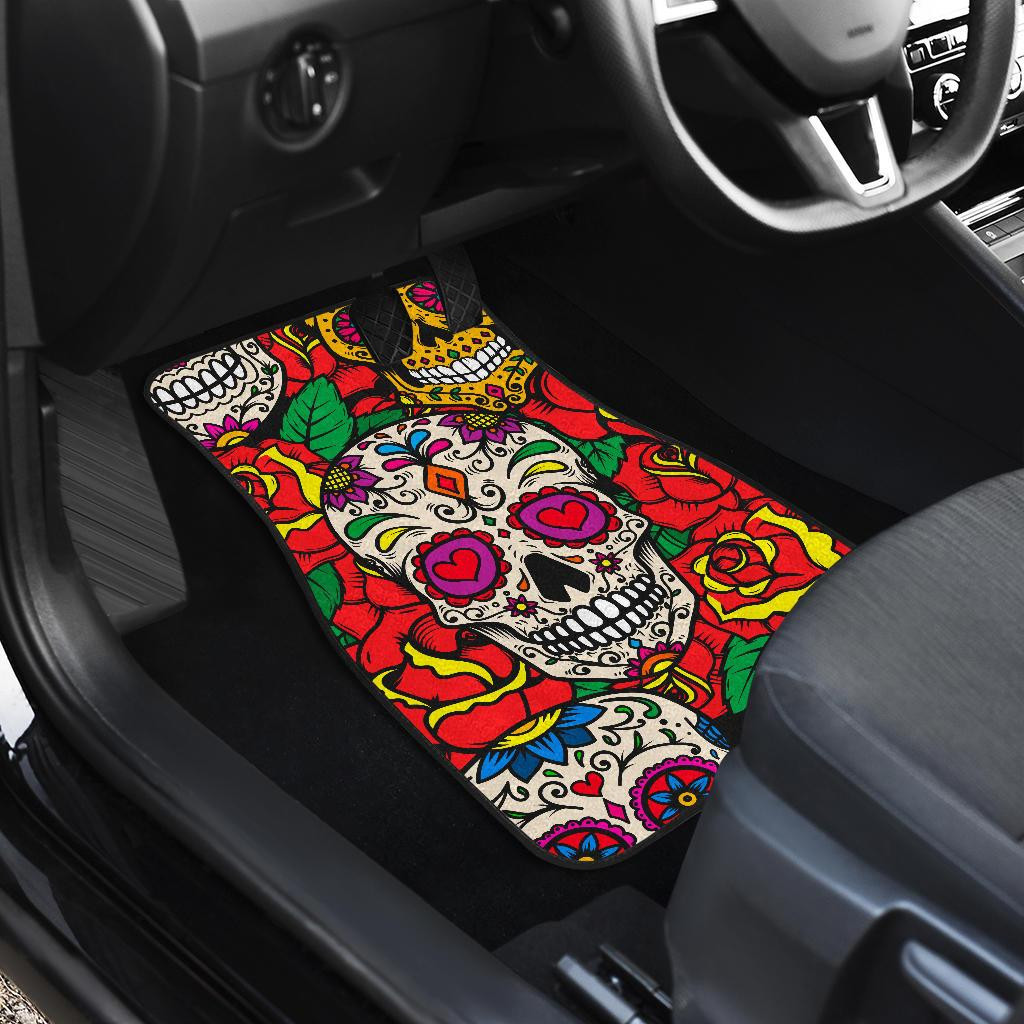 Sugar-Skull-Flower-Car-Floor-Mats-Amazing-Gift-Ideas-T300720-2