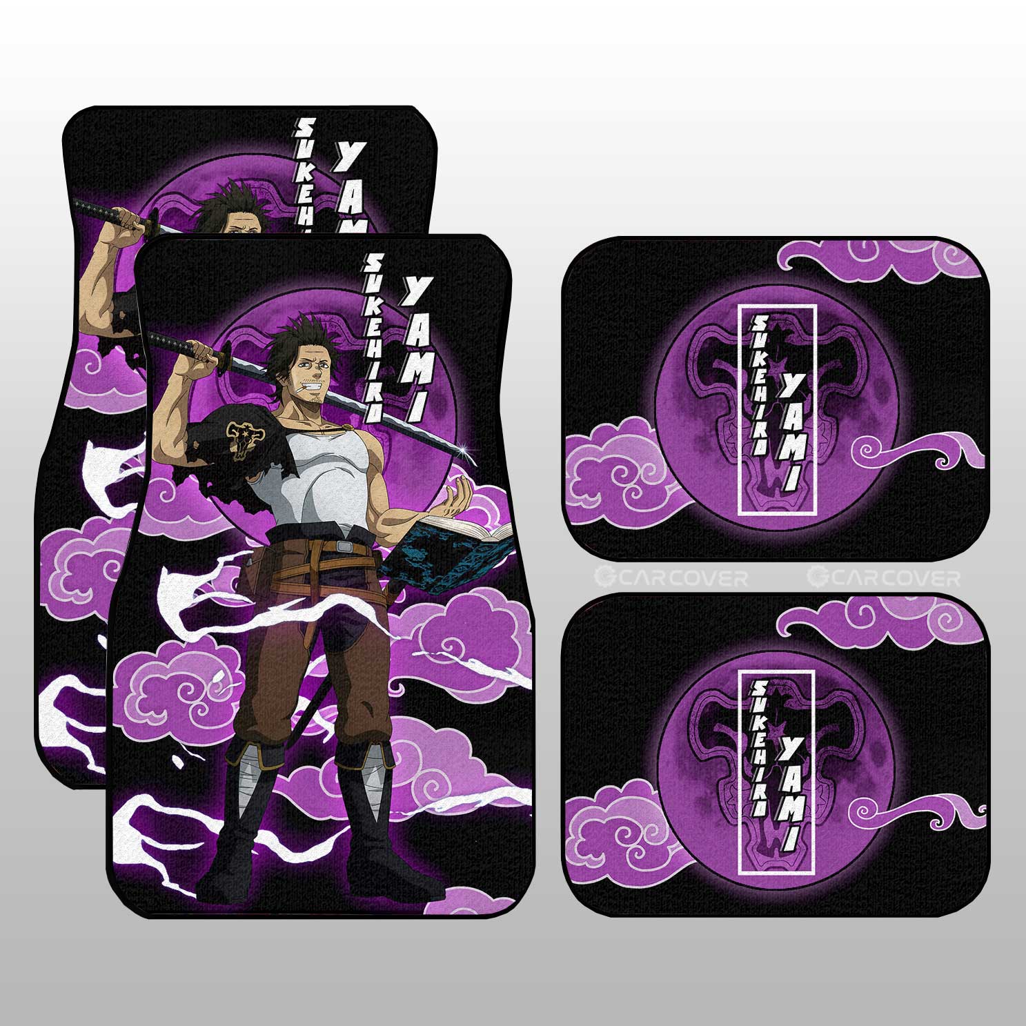 Sukehiro Yami Car Floor Mats Custom Black Clover Anime Car Accessories Sukehiro Yami Car Floor Mats Custom Black Clover Anime Car Accessories